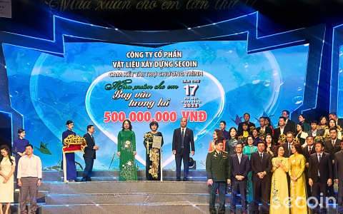 Secoin nhà tài trợ đồng hành cùng Quỹ bảo trợ trẻ em Việt Nam - Chương trình Mùa xuân cho em lần thứ 17